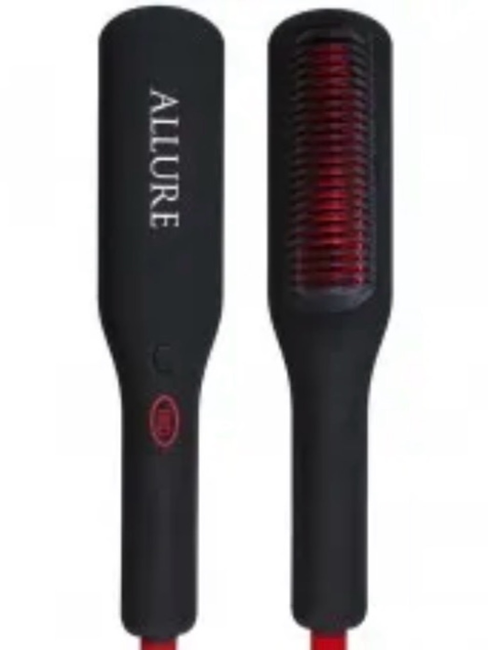 Allure Black and Red Heated Straightening Brush